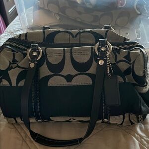 Coach Black and Gray Satchel